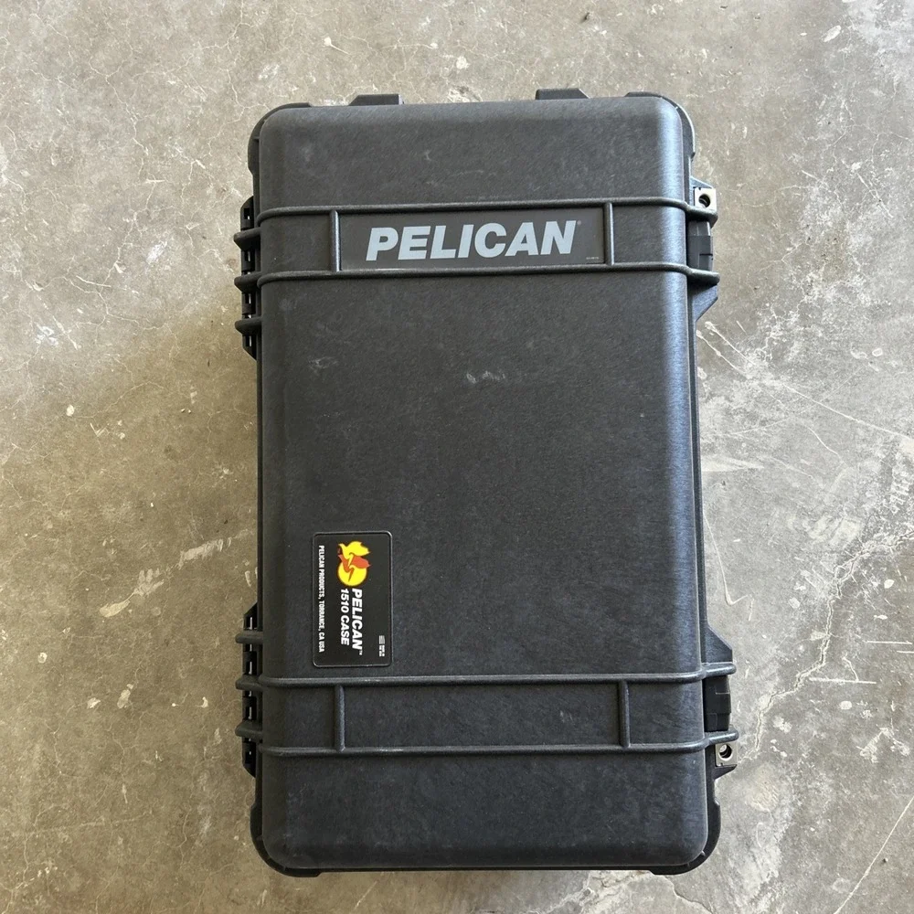 Pelican 1510 Travel Hard Portable Case Camera Wheeled Handle Luggage Black